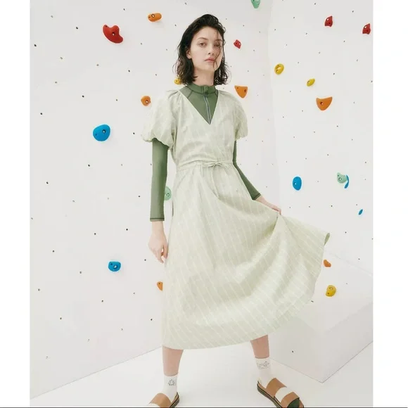 NWT Madewell Plaid Tie-Waist Midi Dress - Picture 6 of 6